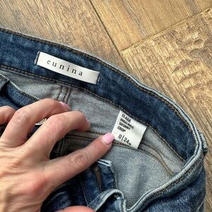 Size 24 raw hem ankle length jeans